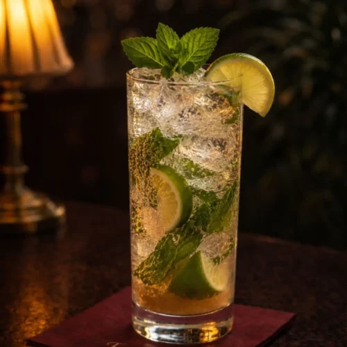 Virgin mojito koktel bez alkohola sa mentom i limetom na mobilnom baru